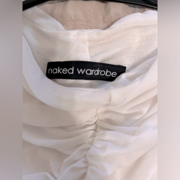 Naked wardrobe mesh cropped top with ruching - Picture 2 of 2